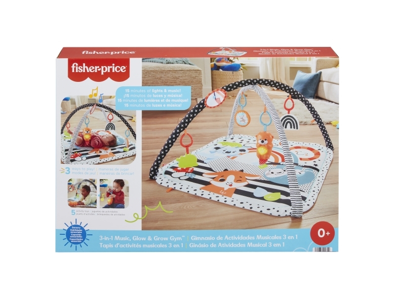 Fisher-Price 3-in-1 Music, Glow and Grow Gym -leikkimatto